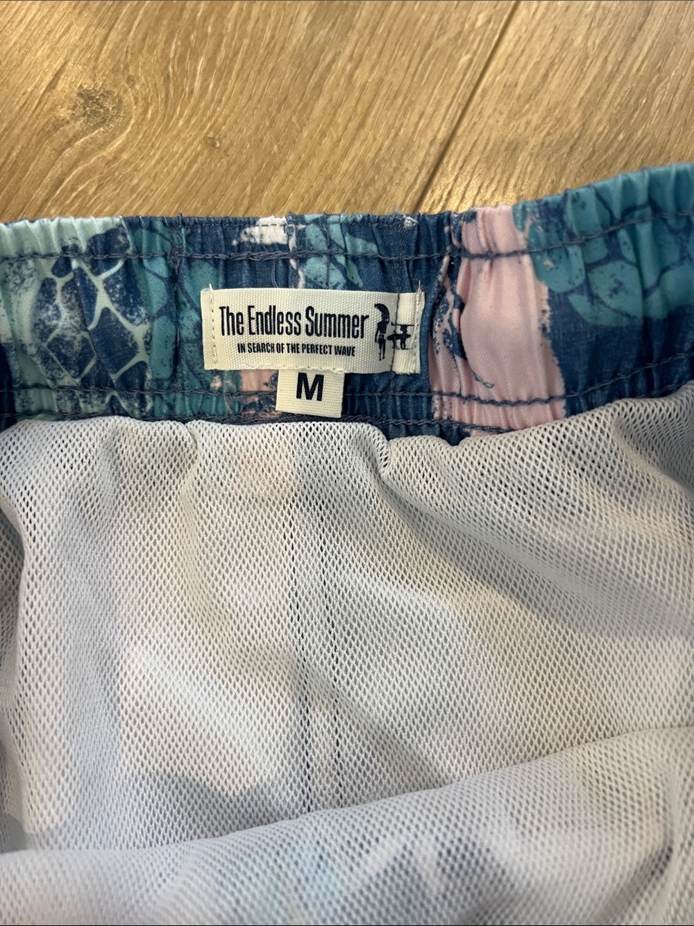 Men's The Endless Summer Blue Pineapple Print Swim Shorts - Picture 2 of 3